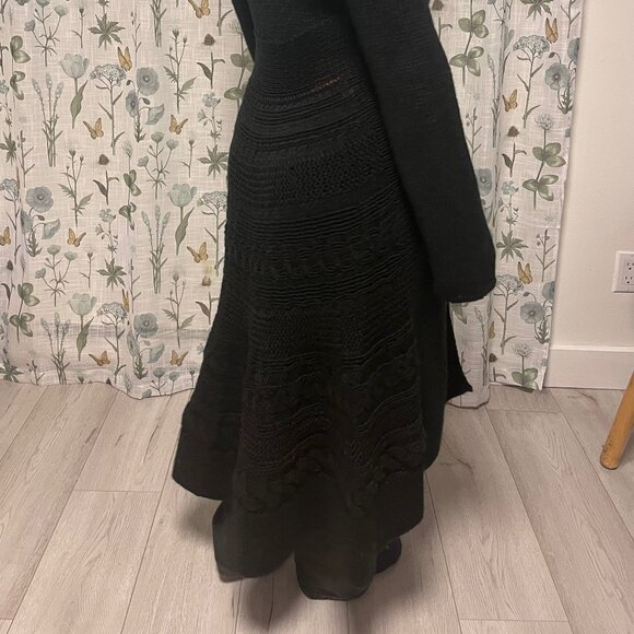 Long Knit Wool Coat - Picture 3 of 11